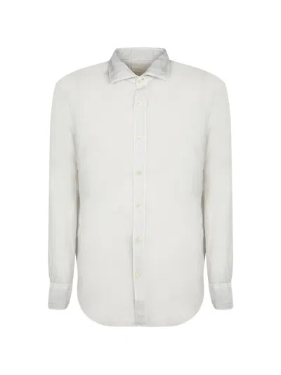 120% Lino Long-sleeve Shirt In White