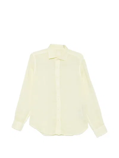 120% Lino Long-sleeve Shirt In Gray