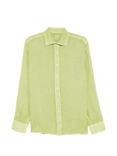 120% Lino Long-sleeve Shirt In Green