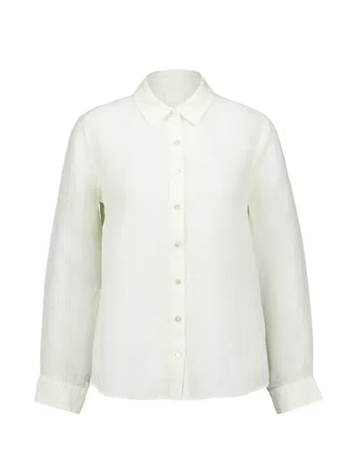 120% Lino Long-sleeve Shirt In White