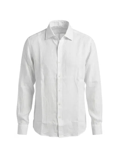 120% Lino Long-sleeve Shirt In White
