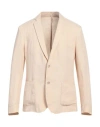 120% Lino Man Blazer Beige Size 3xl Linen In Beige