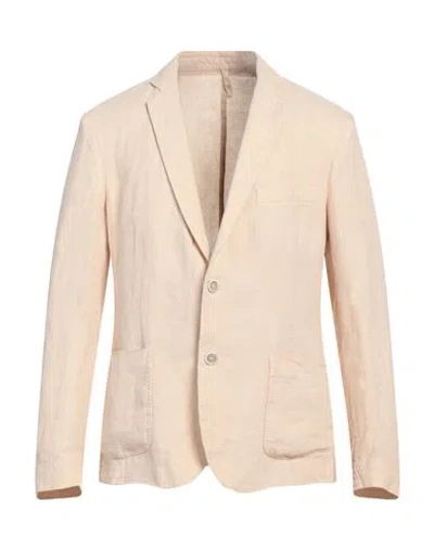 120% Lino Man Blazer Beige Size 3xl Linen