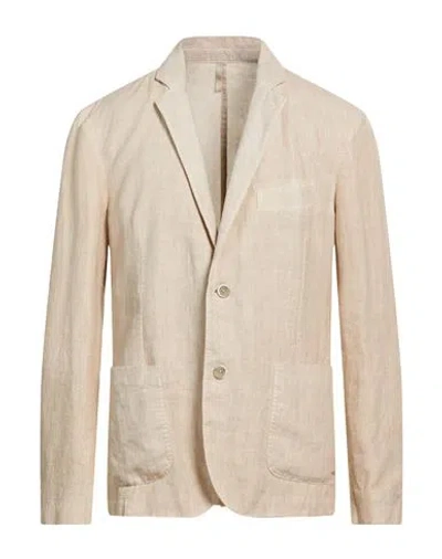 120% Lino Man Blazer Beige Size 3xl Linen In Neutral