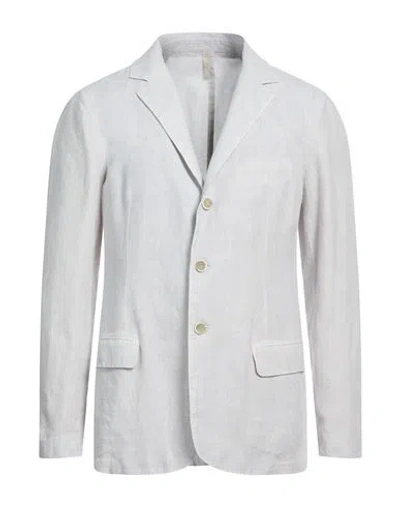 120% Lino Man Blazer Light Grey Size Xxl Linen In Gray