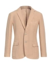 120% Lino Man Blazer Sand Size 3xl Linen In Beige