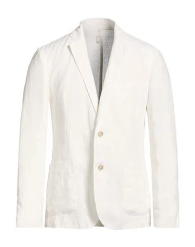 120% Lino Man Blazer White Size S Linen