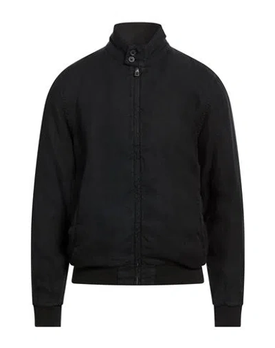 120% Lino Man Jacket Black Size 3xl Linen