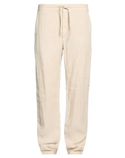120% Lino Man Pants Beige Size 38 Linen In Pink