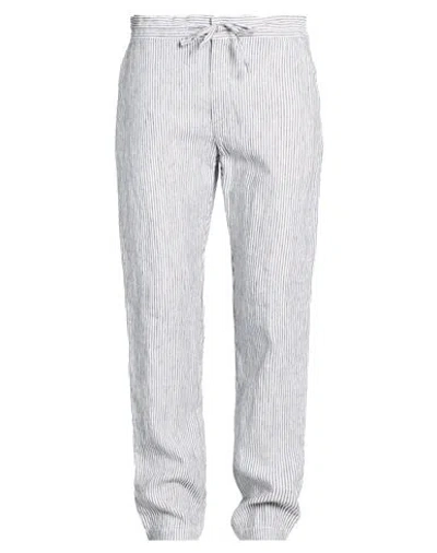 120% Lino Man Pants Navy Size 32 Linen In Blue