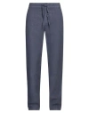 120% Lino Man Pants Navy Size 40 Linen In Navy