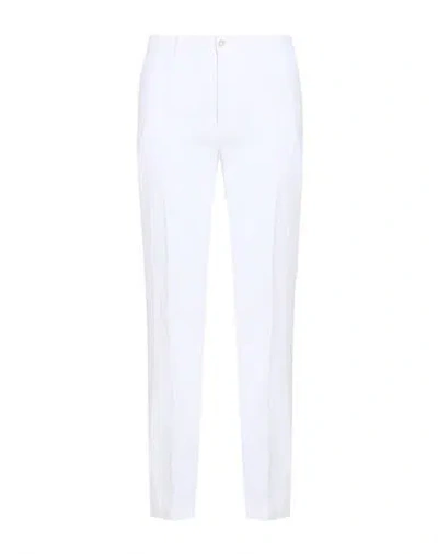 120% Lino Man Pants White Size 30 Linen