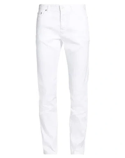 120% Lino Man Pants White Size 34 Linen