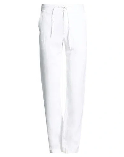 120% Lino Man Pants White Size 40 Linen