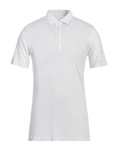 120% Lino Man Polo Shirt White Size Xl Linen