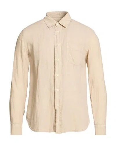 120% Lino Man Shirt Beige Size Xxl Linen In Neutral