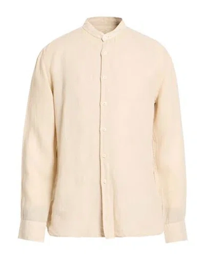 120% Lino Man Shirt Beige Size Xxl Linen In Sand