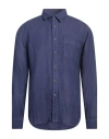 120% Lino Man Shirt Blue Size 3xl Linen