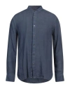 120% Lino Man Shirt Blue Size M Linen