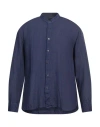 120% Lino Man Shirt Dark Purple Size Xxl Linen