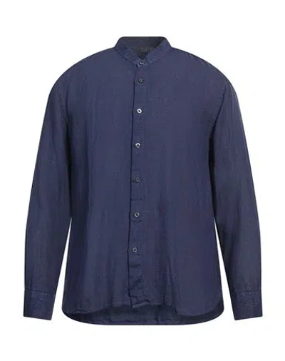 120% Lino Man Shirt Dark Purple Size Xxl Linen