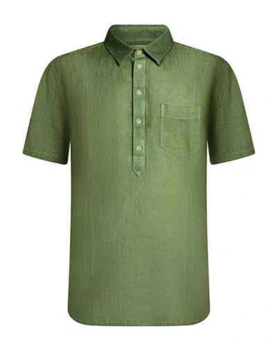 120% Lino Man Shirt Green Size L Linen
