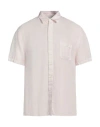 120% Lino Man Shirt Light Pink Size S Linen
