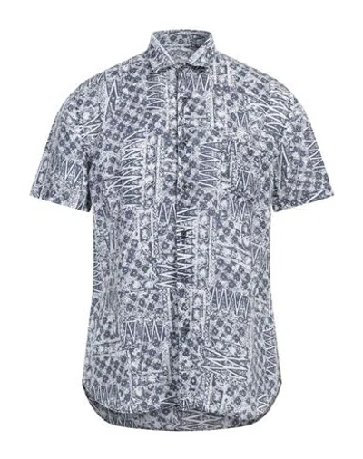 120% Lino Man Shirt Navy Size Xxl Linen
