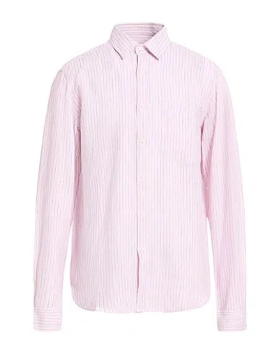 120% Lino Man Shirt Pink Size 46 Linen