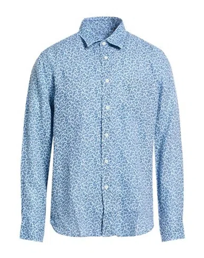 120% Lino Man Shirt Sky Blue Size Xxl Linen