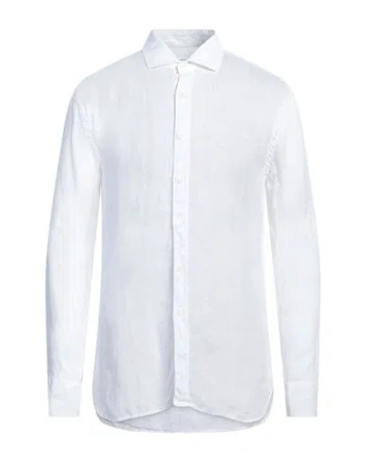 120% Lino Man Shirt White Size 3xl Linen