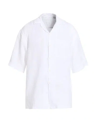 120% Lino Man Shirt White Size 3xl Linen