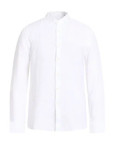 120% Lino Man Shirt White Size Xxl Linen