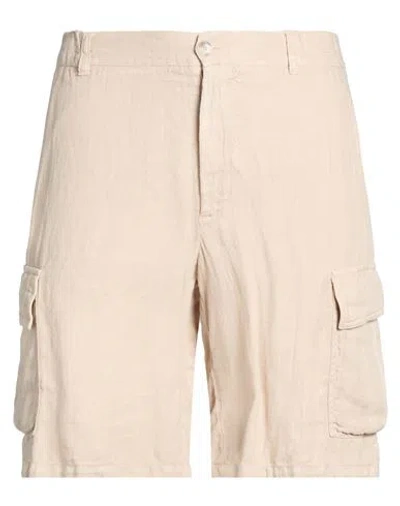 120% Lino Man Shorts & Bermuda Shorts Beige Size 36 Linen In Neutral