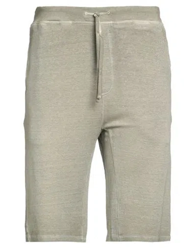120% Lino Man Shorts & Bermuda Shorts Military Green Size L Linen, Cotton, Elastane