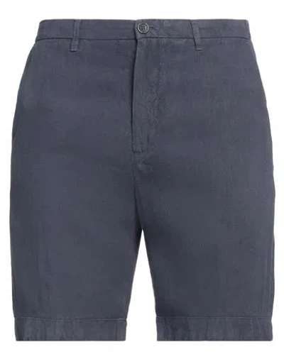 120% Lino Man Shorts & Bermuda Shorts Navy Size 36 Linen