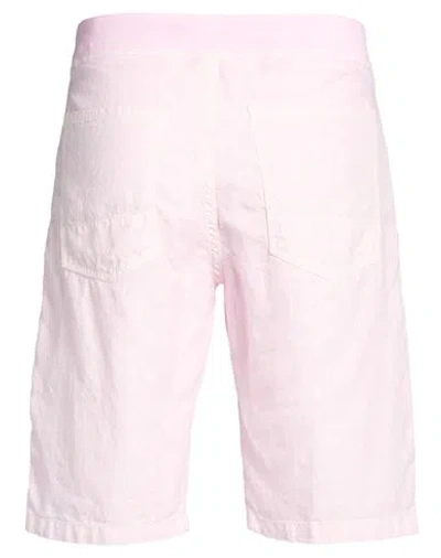 120% Lino Man Shorts & Bermuda Shorts Pink Size 30 Linen In Orange