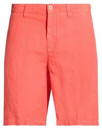 120% Lino Man Shorts & Bermuda Shorts Tomato Red Size 36 Linen
