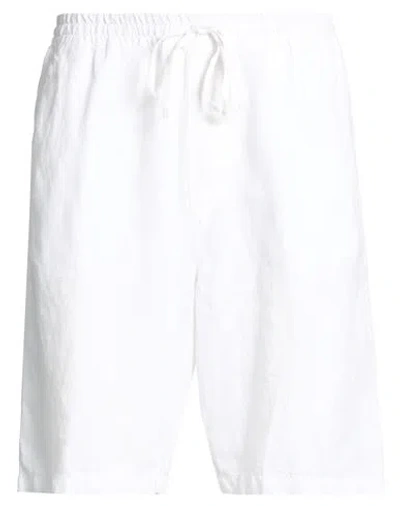 120% Lino Man Shorts & Bermuda Shorts White Size 32 Linen