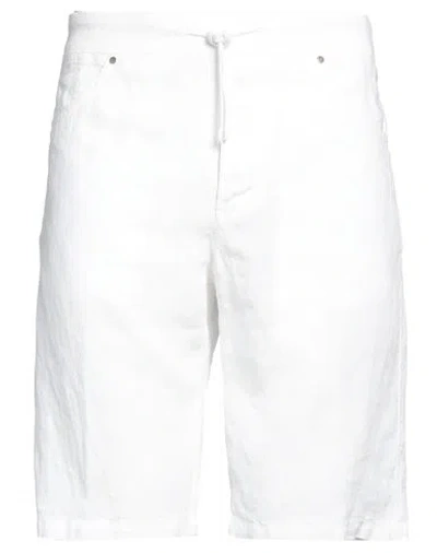 120% Lino Man Shorts & Bermuda Shorts White Size 42 Linen