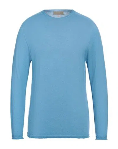 120% Lino Man Sweater Azure Size Xl Cashmere In Blue