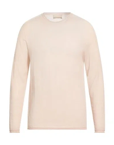 120% Lino Man Sweater Beige Size S Cashmere In Pink