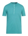 120% Lino Man Sweater Deep Teal Size Xxl Linen In Green
