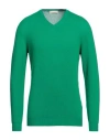120% Lino Man Sweater Green Size S Cashmere, Virgin Wool In Green