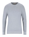 120% Lino Man Sweater Grey Size L Cashmere, Virgin Wool In Gray