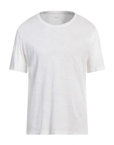 120% Lino Man T-shirt Ivory Size 3xl Linen In White
