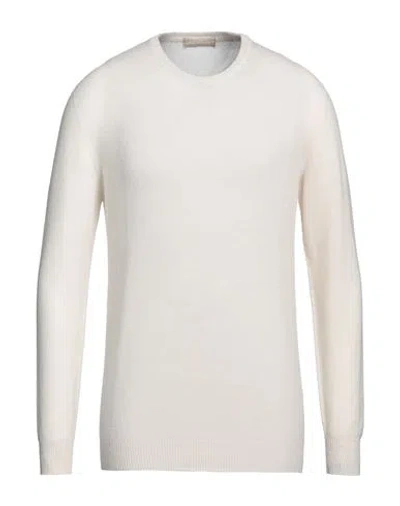 120% Lino Man Sweater Ivory Size L Cashmere, Virgin Wool In White