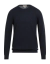 120% Lino Man Sweater Navy Size 3xl Cashmere, Virgin Wool In Blue