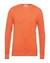 120% Lino Man Sweater Orange Size L Cashmere, Virgin Wool