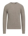 120% Lino Man Sweater Sand Size M Cashmere In Gray